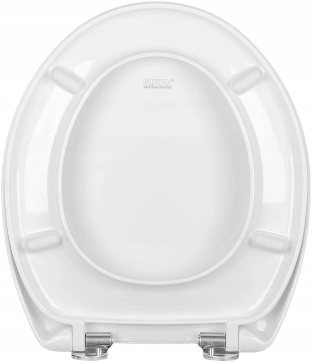 Toiletsæde Duroplast Hvid Antibakteriel 45,4x35,8 cm 160 kg