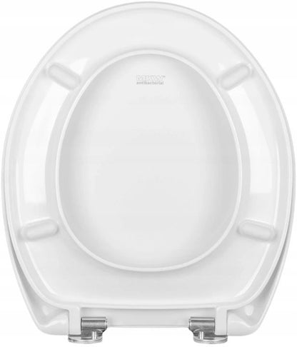 Toiletsæde Duroplast Hvid Antibakteriel 45,4x35,8 cm 160 kg