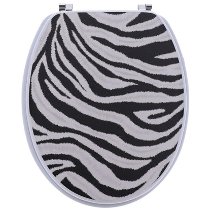Toiletsæde Nubia Zebra Sort Hvid 37,5x46 cm | 3664323199475
