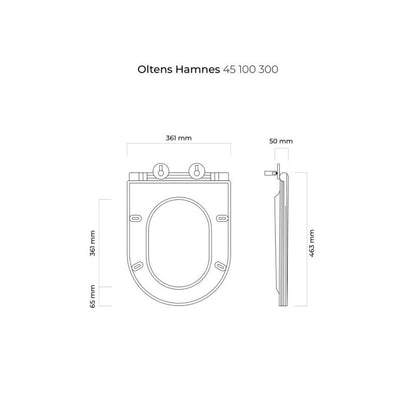 Toiletsæde Hamnes Sort Mat med ClickClean, Duroplast, 1 stk.