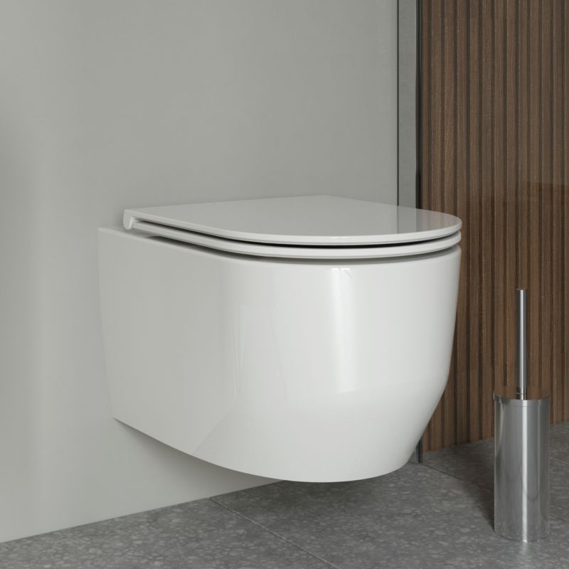 Toiletsæde Holsted SoftClose 44x36 cm Hvid 1 stk.