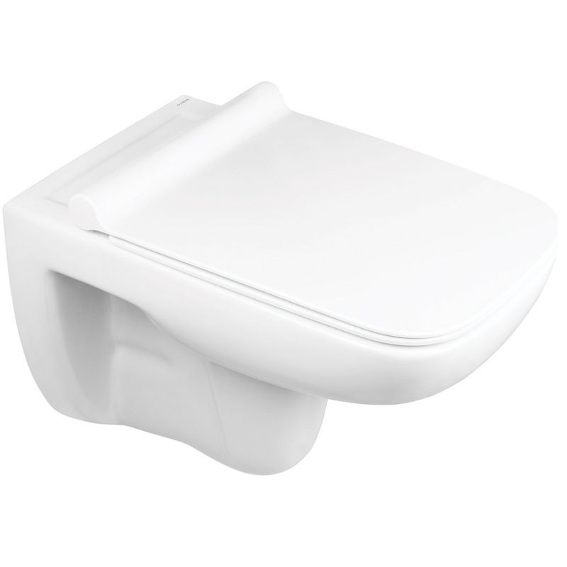 Toiletsæde Slim Duroplast med SoftClose Hvid 1 stk.