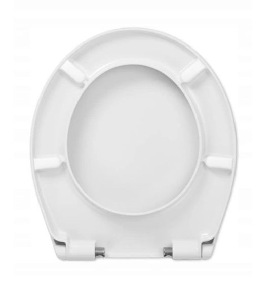 Toiletsæde med Soft Close Hvid Duroplast Antibakteriel 419x370 mm