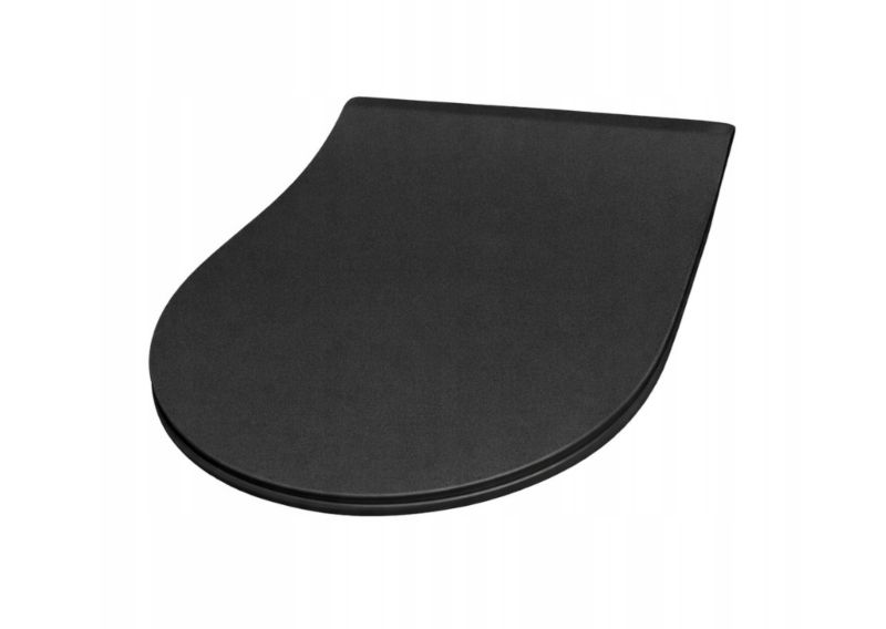 Toiletsæde Soft Close Hurtigudløsning Sort Mat 44,3 x 36,4 cm 5903938515392