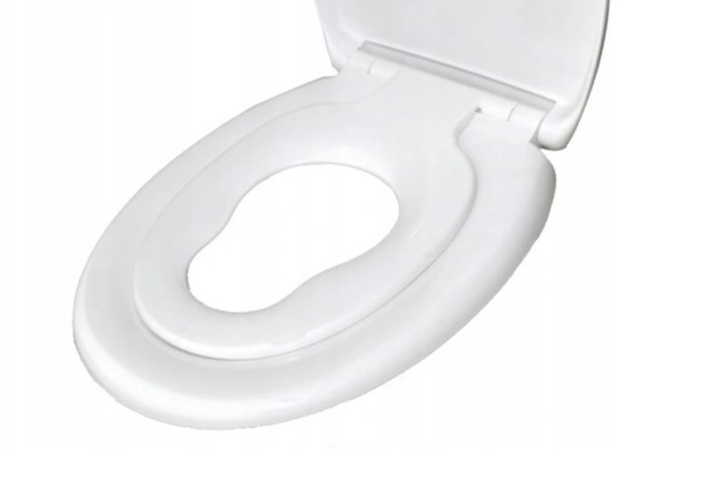 Toiletsæde med Børnesæde Hvid Antibakteriel Duroplast 44,5x37,8 cm | 5903938510960