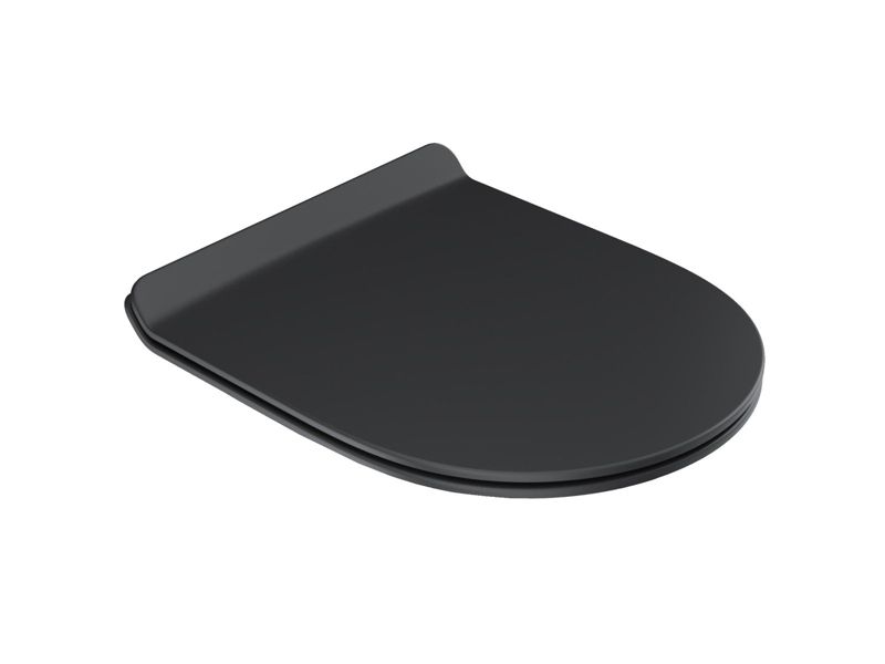 Toiletsæde Vita Slim Sort SoftClose 364x450x51 mm