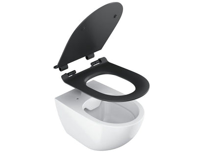 Toiletsæde Vita Slim Sort SoftClose 364x450x51 mm