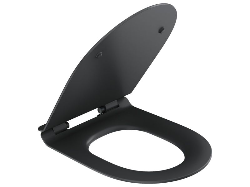 Toiletsæde Vita Slim Sort SoftClose 364x450x51 mm