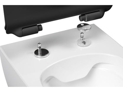 Toiletsæde Vita Slim Sort SoftClose 364x450x51 mm