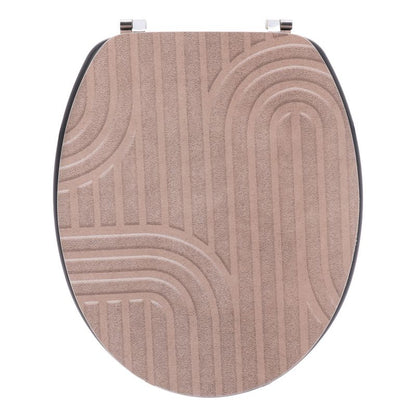 Toiletsæde Riva Blush Beige 37,5x46 cm MDF