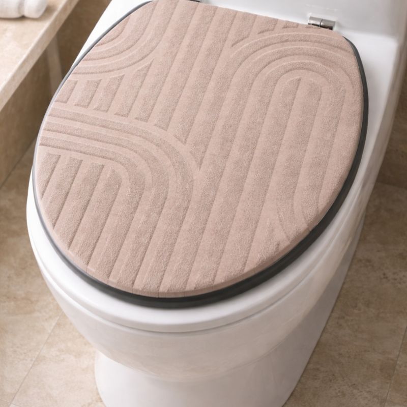 Toiletsæde Riva Blush Beige 37,5x46 cm MDF