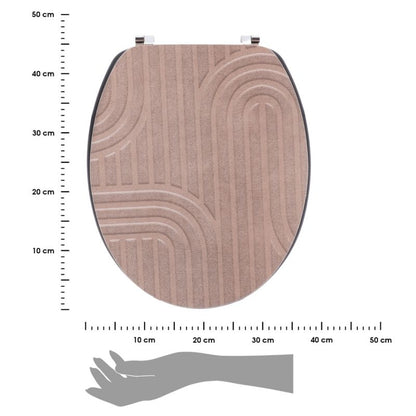 Toiletsæde Riva Blush Beige 37,5x46 cm MDF