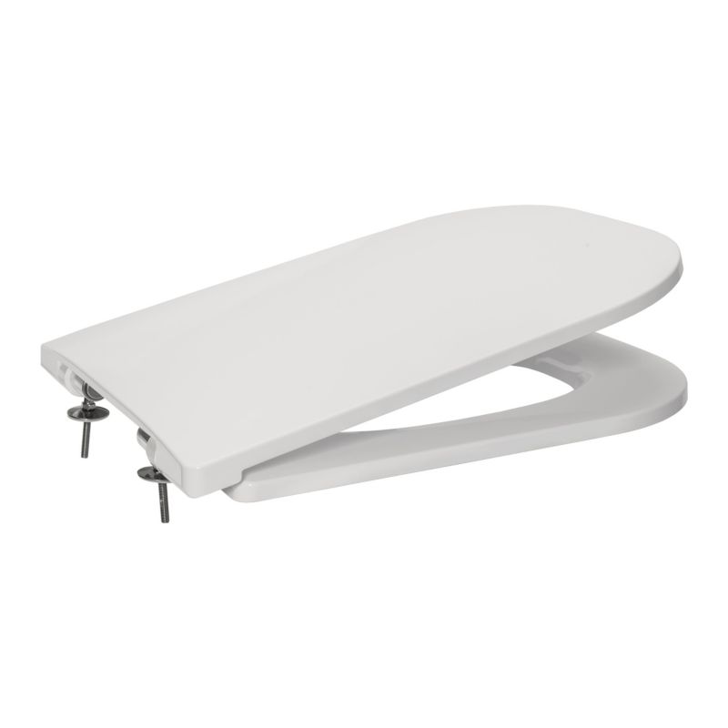 Toiletsæde Roca Gap Firkantet Hvid Softclose Slim Hurtigudløsning 1 stk.