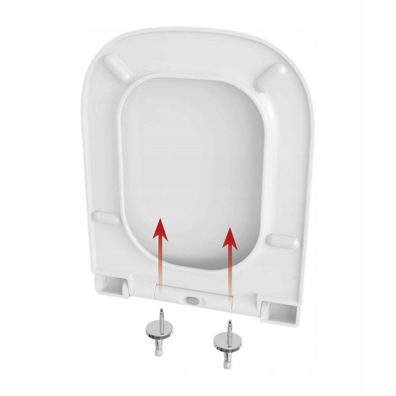 Toiletsæde Standard Hvid Duroplast med Soft Close 44,3 cm