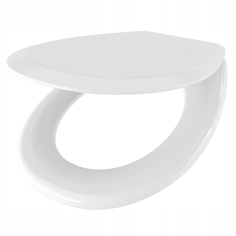 Toiletsæde Standard Hvid med Cirkulær Form og Soft Close 44,3 x 35,7 cm