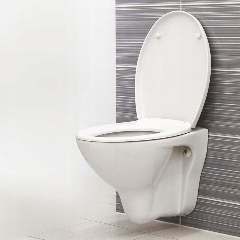 Toiletsæde Standard Polypropylen Hvid 45,7 x 36,2 cm 1 stk.