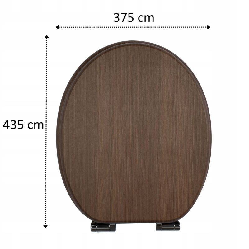 Toiletsæde MDF Brun Softclose Hurtigudløsning 43,5x37,5 cm
