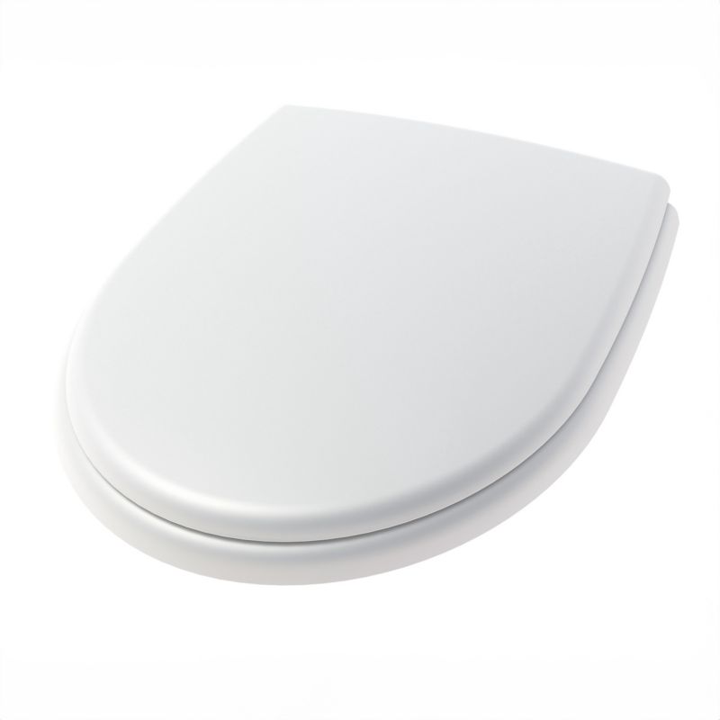 Toiletsæde Universal Hvid Antibakteriel Wolnoopadająca 43,5x34,5 cm