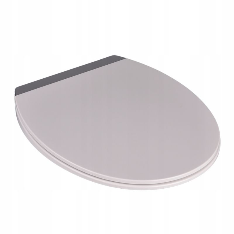 Toiletsæde med Sølvdekoration Universal Softclose 42,5x37,5 cm