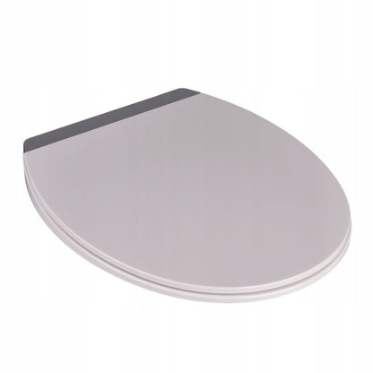 Toiletsæde med Sølvdekoration Universal Softclose 42,5x37,5 cm