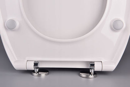 Toiletsæde med Sølvdekoration Universal Softclose 42,5x37,5 cm