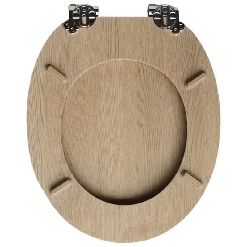 Toiletsæde MDF Beige Støjsvag Lukning 43,5x37,5 cm
