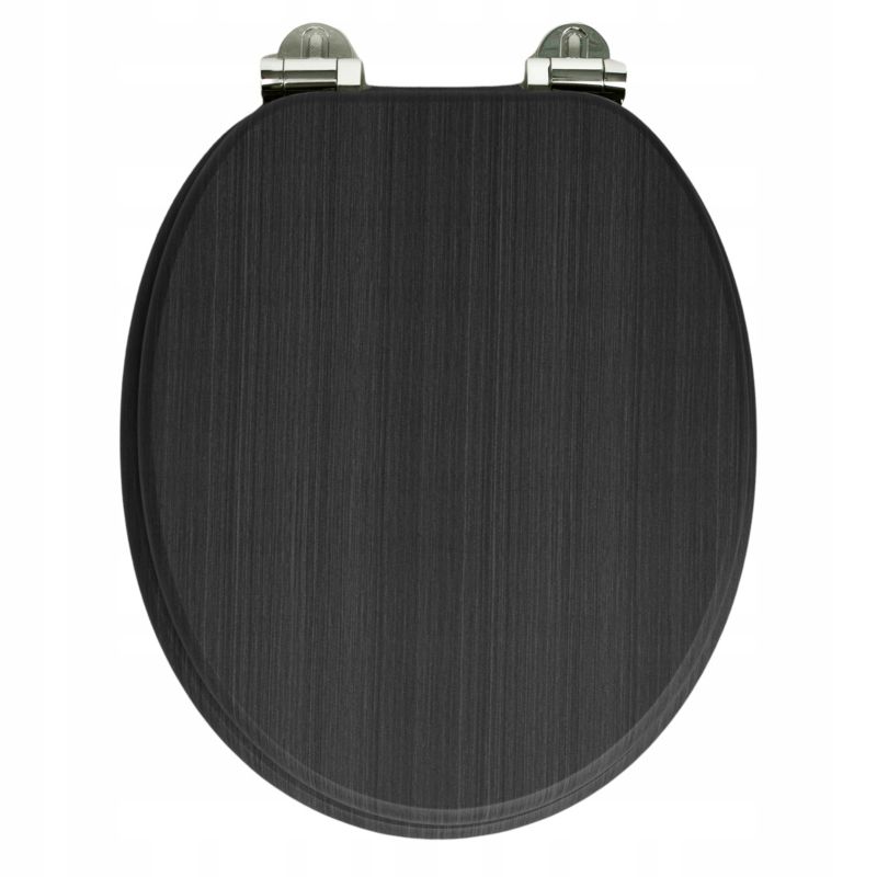 Toiletsæde Sort MDF med Soft Close 43,5x37,5 cm