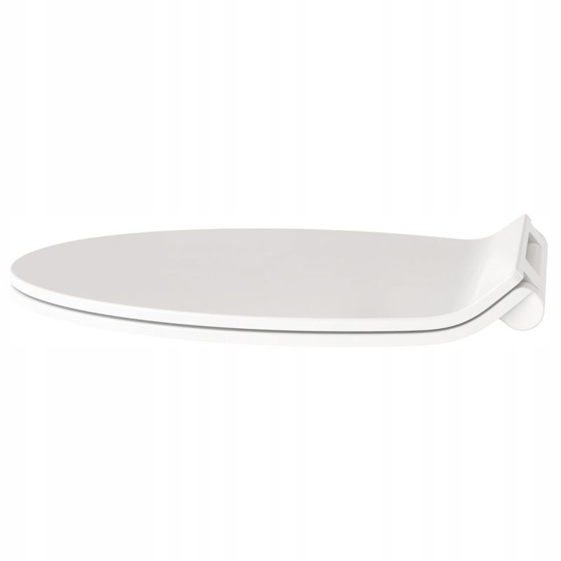 Toiletsæde Duroplast Fladt Hvidt med Softclose 44,4 x 36,9 cm
