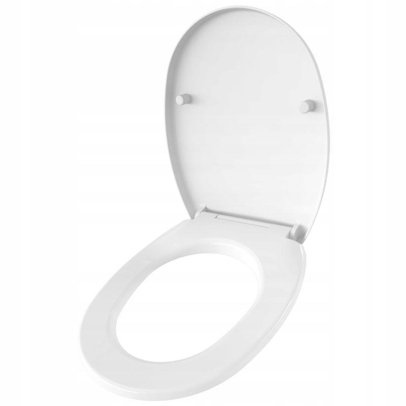 Toiletsæde Duroplast Hvid Aftageligt Soft Close 44,6x36 cm