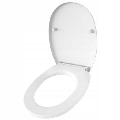 Toiletsæde Duroplast Hvid Aftageligt Soft Close 44,6x36 cm