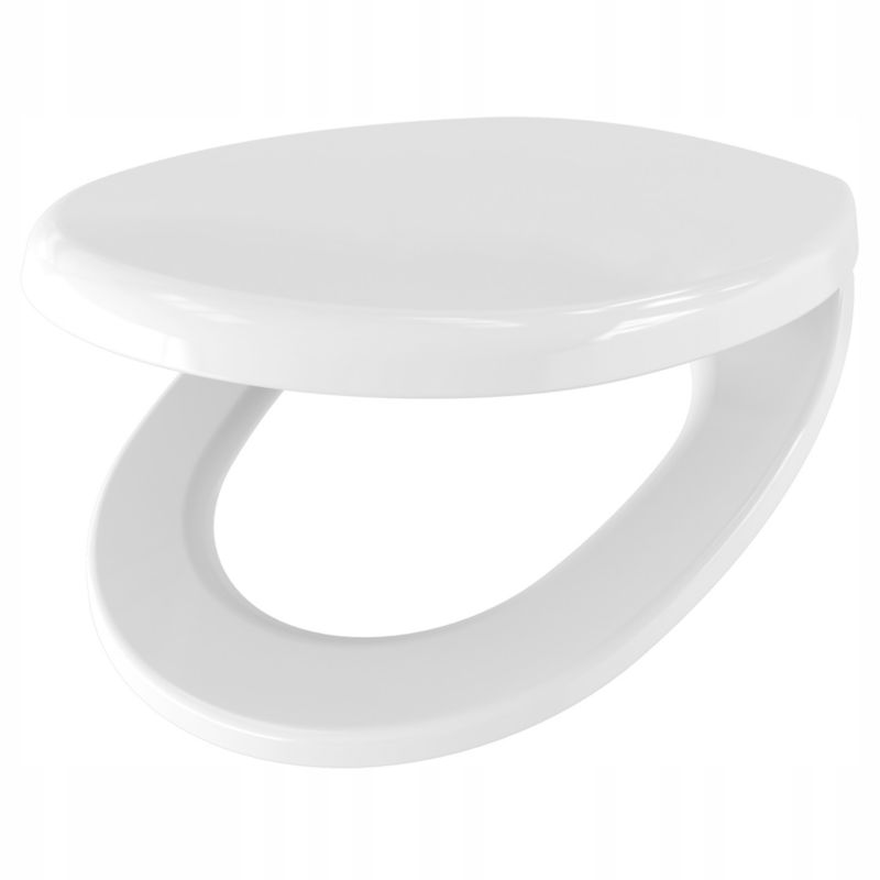 Toiletsæde Duroplast Hvid Aftageligt Soft Close 44,6x36 cm