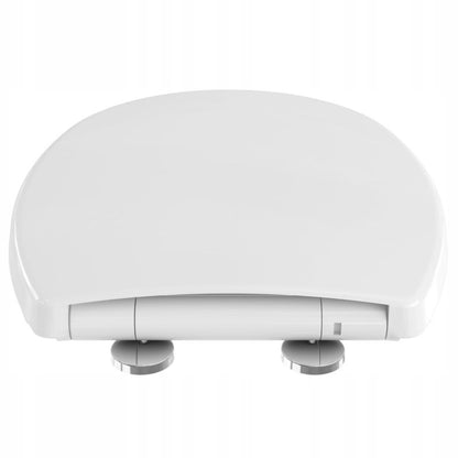 Toiletsæde Duroplast Hvid Aftageligt Soft Close 44,6x36 cm