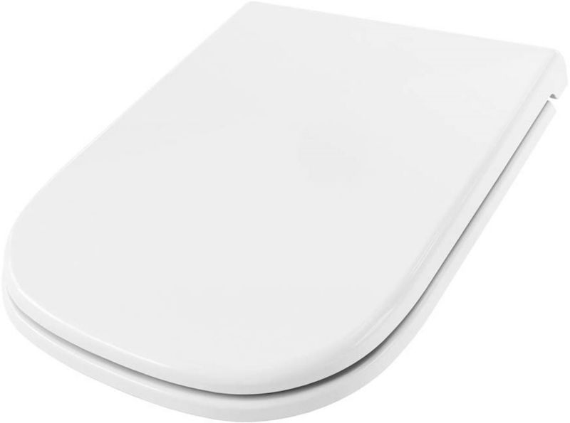 Toiletsæde Fuen Blød Lukning Hvid Duroplast Antibakteriel 1 stk.