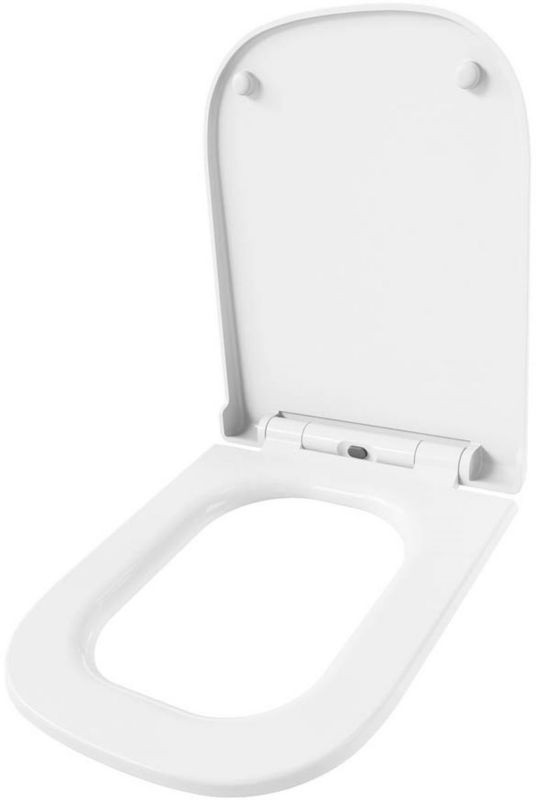 Toiletsæde Fuen Blød Lukning Hvid Duroplast Antibakteriel 1 stk.