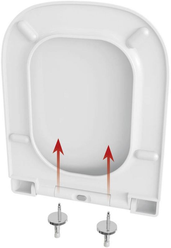 Toiletsæde Fuen Blød Lukning Hvid Duroplast Antibakteriel 1 stk.