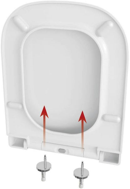 Toiletsæde Fuen Blød Lukning Hvid Duroplast Antibakteriel 1 stk.