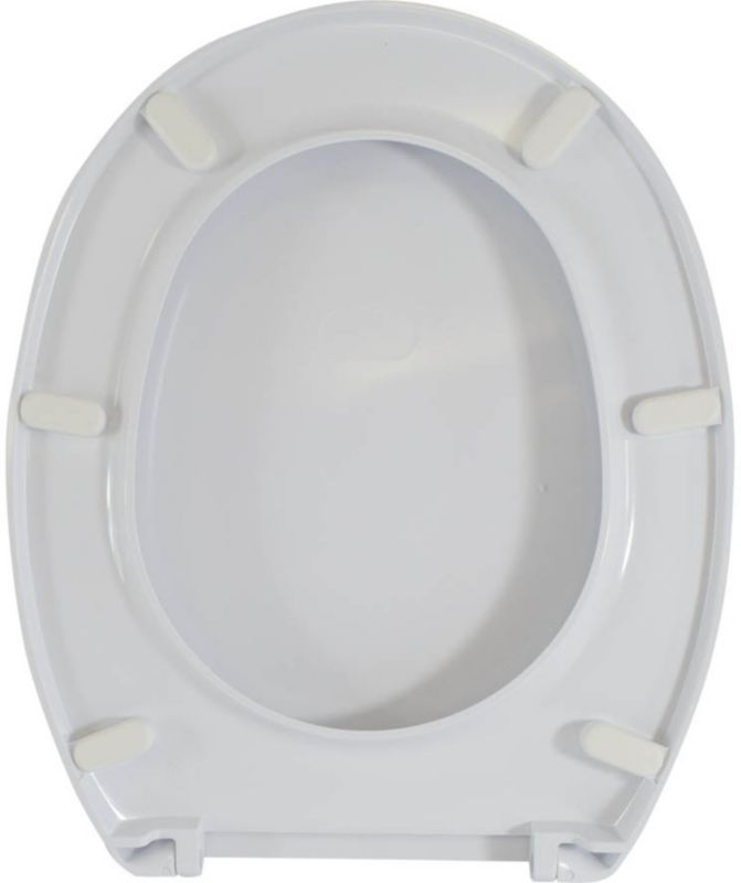 Toiletsæde Universal 36,5x42,8 cm Hvid Duroplast Rustfri Hængsler