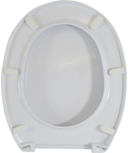 Toiletsæde Universal 36,5x42,8 cm Hvid Duroplast Rustfri Hængsler