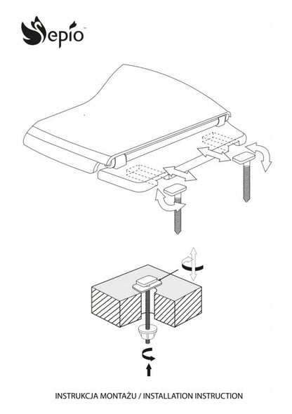 Toiletsæde Standard Polypropylen Hvid Hurtigudløsning 46,5x36,2 cm