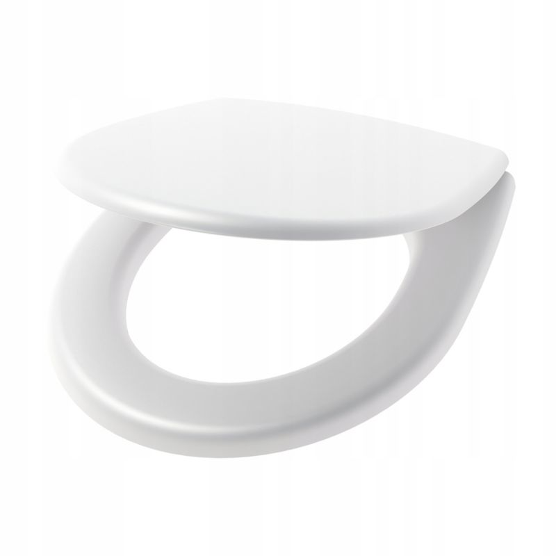 Toiletsæde Ovalt Polypropylen Hvid med Softclose 43,5x34,5 cm