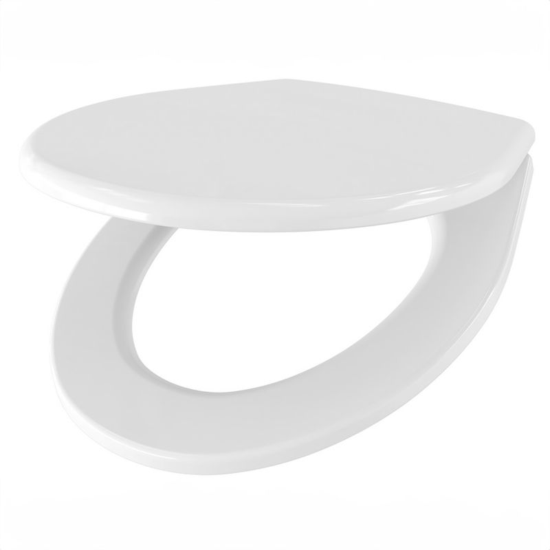 Toiletsæde Oval Polypropylen Hvid 43 x 35 cm