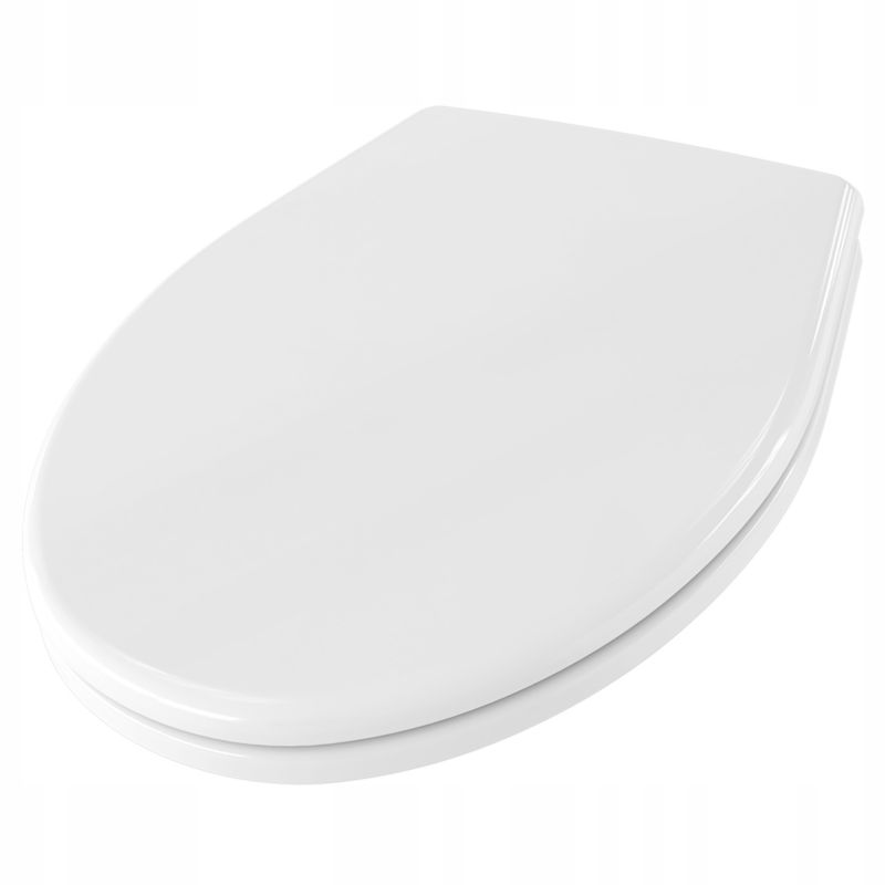 Toiletsæde Oval Polypropylen Hvid 43 x 35 cm
