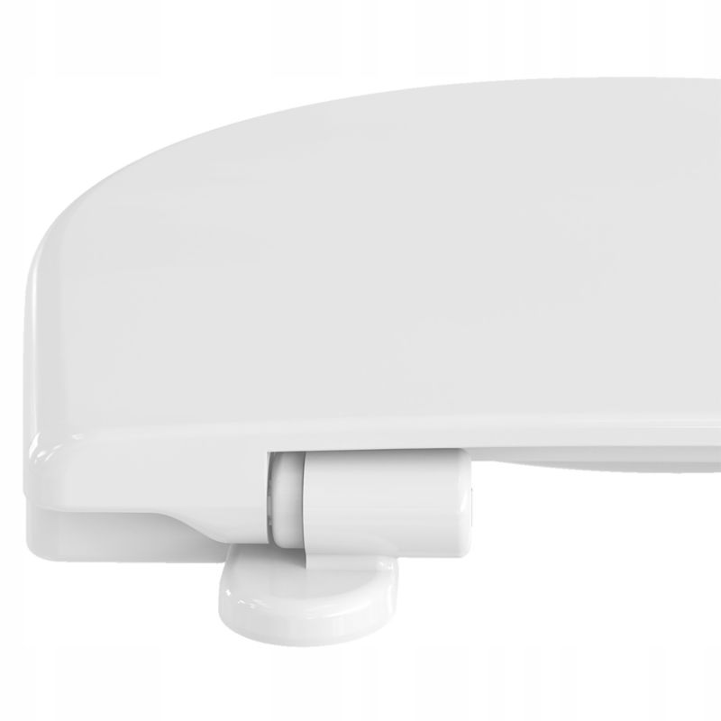 Toiletsæde Oval Polypropylen Hvid 43 x 35 cm
