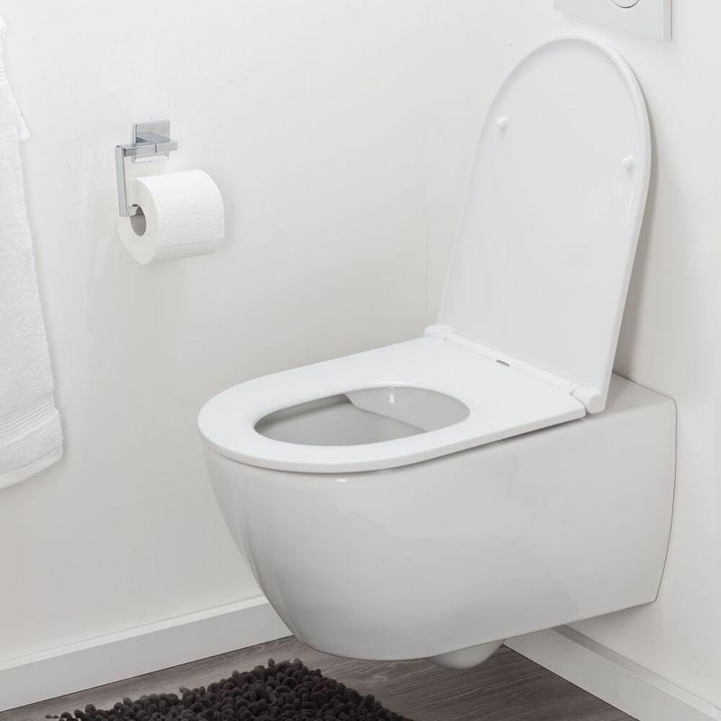 Toiletsæde Elvas Hvid Antibakteriel UV-bestandig 44,9 x 36,6 cm