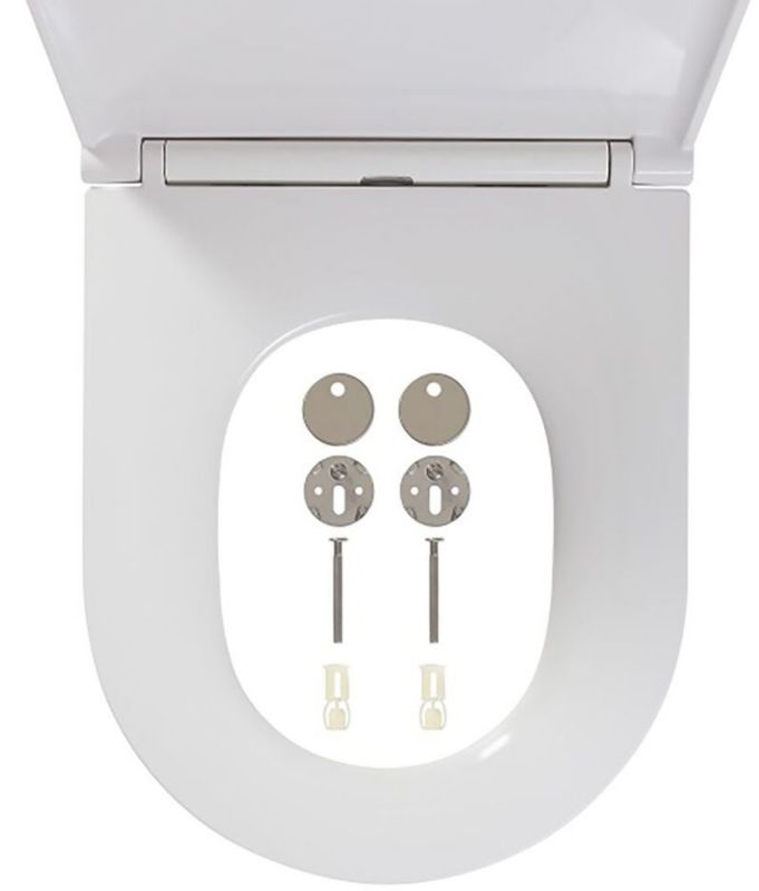 Toiletsæde Elvas Hvid Antibakteriel UV-bestandig 44,9 x 36,6 cm