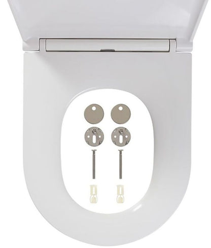 Toiletsæde Elvas Hvid Antibakteriel UV-bestandig 44,9 x 36,6 cm