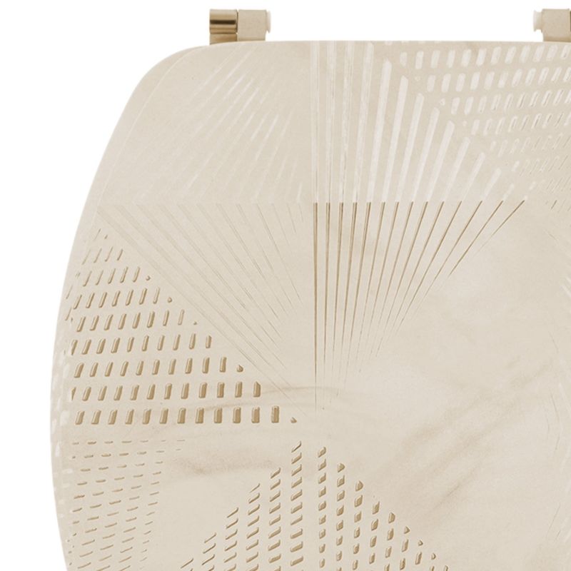 Toiletsæde Beige Marmor 37,5x46 cm MDF Rustfri Stålhængsler