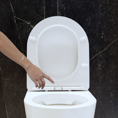 Toiletsæde i Polypropylen Slim Softclose Aftagelig Hvid Sopra 1 stk.