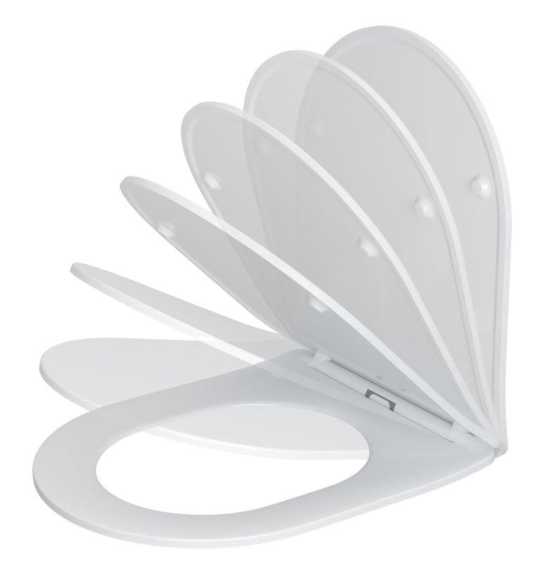 Toiletsæde i Polypropylen Slim Softclose Aftagelig Hvid Sopra 1 stk.
