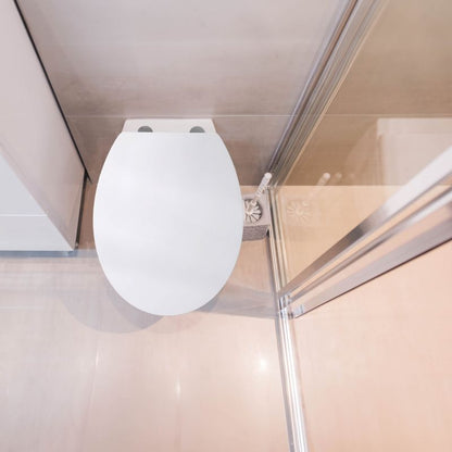 Toiletsæde Hvidt Duroplast Universal Softclose 45x37 cm